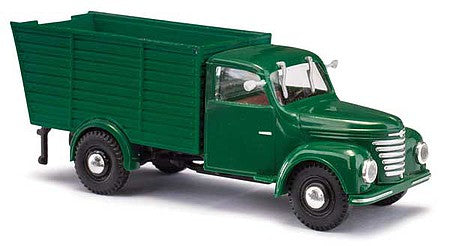 Busch 52099 HO Scale 1954 Framo V901-2 Animal Transport Truck - Assembled -- Green