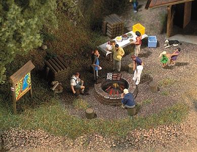 Busch 5407 HO Scale Campfire Scene