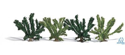 Busch 6065 HO Scale Summer Bushes - Assembled -- pkg(4)