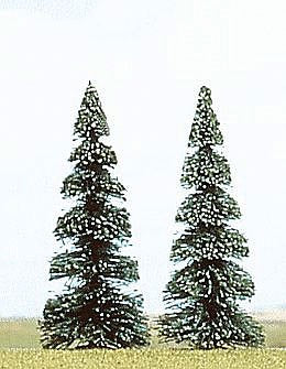 Busch 6102 All Scale Pine Trees -- 2-15/16" 7.5cm pkg(2)