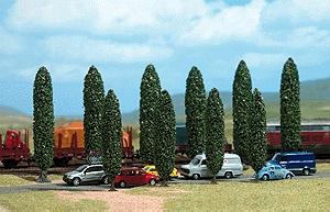 Busch 6229 HO Scale Poplar Trees pkg(10) -- Six 4-13/16" 12.2cm; Four 3-13/16" 9.7cm Tall