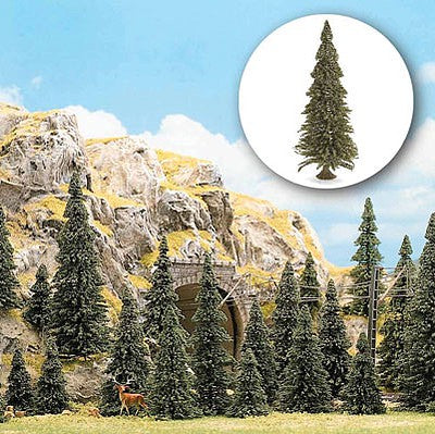 Busch 6576 N Scale Trees Conifer -- Pines w/Roots Set 1-3/16 to 2-3/16" 3-6cm Tall