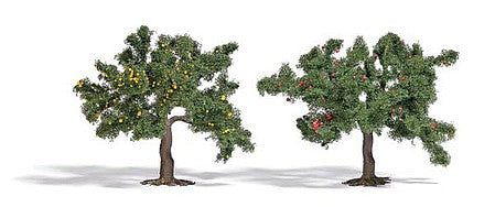 Busch 6849 All Scale Trees with Fruit -- 2-15/16" 7.5cm Tall pkg(2)