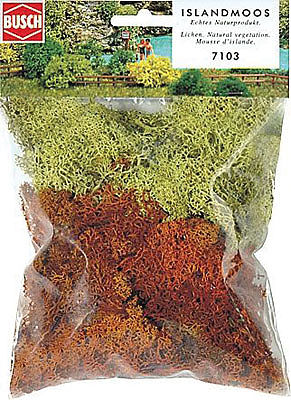 Busch 7103 All Scale Lichen -- Yellow & Brown 1-1/4oz 35g