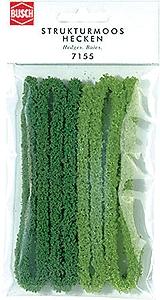 Busch 7155 N Scale Moss Hedges -- Green 39.4 x 3/8" 100 x 1cm