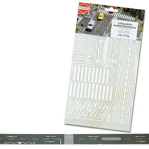 Busch 7196 HO Scale Road Markings Decal