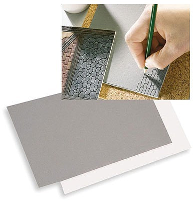 Busch 7201 All Scale Embossing Sheets -- 11-13/16 x 6-1/4 x 1/8" 30.8 x 15.8 x .35cm pkg(2)