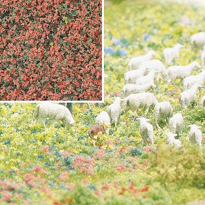 Busch 7356 All Scale Foam Flock Ground Cover -- Heather Flowers 6-3/4oz 200ml