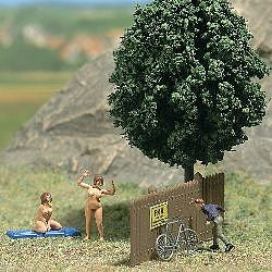 Busch 7669 HO Scale Complete Miniature Scene -- Admiring the Scenery (Nudist Colony - Adult)