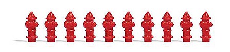 Busch 7766 HO Scale Fire Hydrants -- United States Style pkg(10)