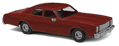 Busch 89121 HO Scale 1976 Plymouth Fury Sedan - Assembled -- Maroon