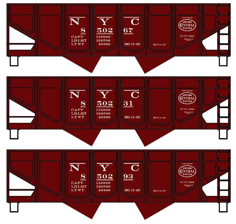 Accurail 28014 Ho 55T Ps Twin Hopper Nyc 3#St