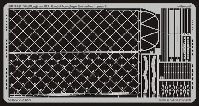 Eduard 48559 1/48 Aircraft- Wellington Mk I Mid Fuselage Interior for TSM (D)