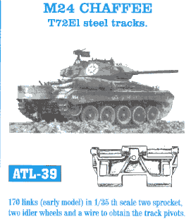 Friulmodel 39 1/35 M24 Chaffee T72E1 Early Track Set (170 Links)