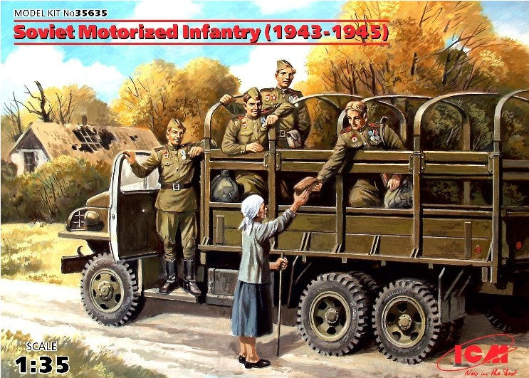 ICM Models 35635 1/35 Soviet Motorized Infantry 1943-45 (4 & 1 Woman) (D)