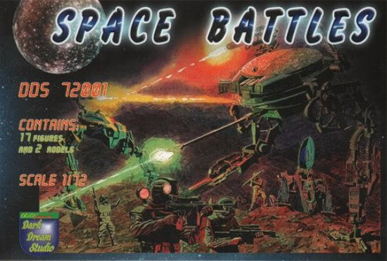 Orion Figures DDS72001 1/72 Dark Dream Studio: Space Battles Walker Warmachine Armadill & Destroyer Cyborg Long Shadow w/17 Figures