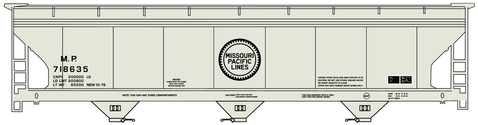 Accurail 2109 Ho Acf Cvd Hopper Mp