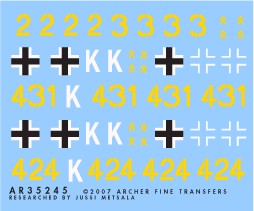 Archer Fine Transfers 35245 1/35 Pz IV Ausf F1 & F2 14th Panzer Division Russia 1942