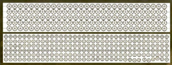 Toms Model Works 213 1/48 Modern US Carrier Deck Tie Downs Cross & Star Pattern (100+)