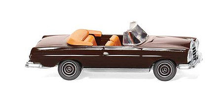 Wiking 15302 HO Scale 1967-1971 Mercedes-Benz 280 SE Convertible - Assembed -- Chocolate