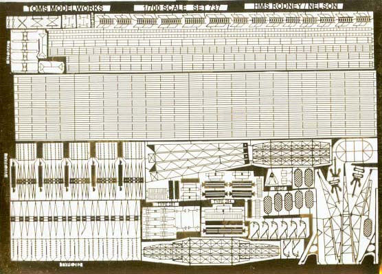 Toms Model Works 737 1/700 HMS Rodney/Nelson Battleship Cranes (D)