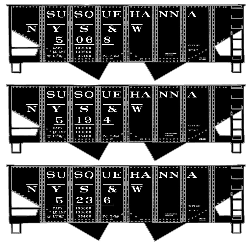 Accurail 8106 Ho Usra Hopper Nys&W 3#Set