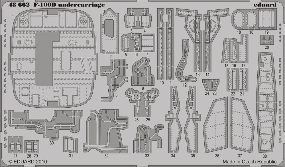 Eduard 48662 1/48 Aircraft- F100D Undercarriage for TSM (D)