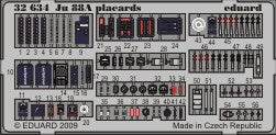 Eduard 32634 1/32 Aircraft- Ju88A Placards for RVL (Painted)