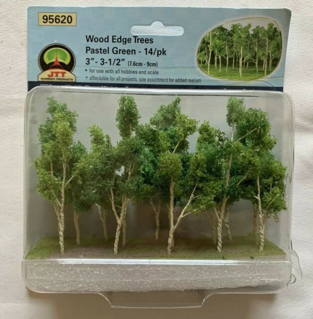 JTT Scenery 95620 Ho Woode Edge Trees Green 3-3.