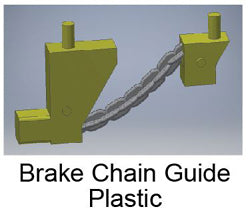 Cal Scale 728 Ho Alco Brake Chain Guide Plastic 2Pk