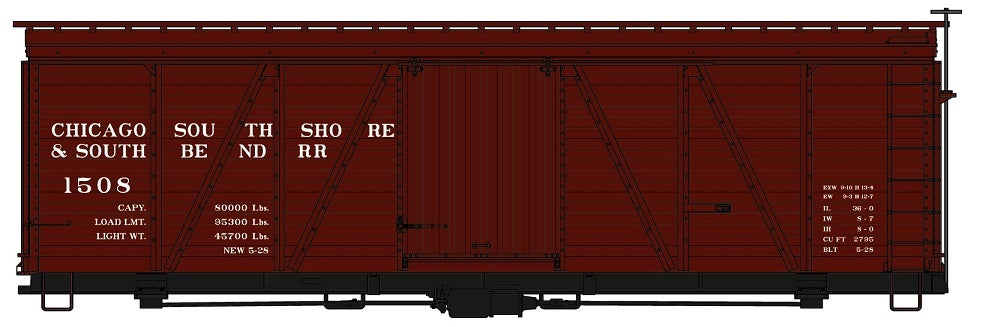 Accurail 1164 Ho 36'Fowler Wood Bxcar Css&Sb