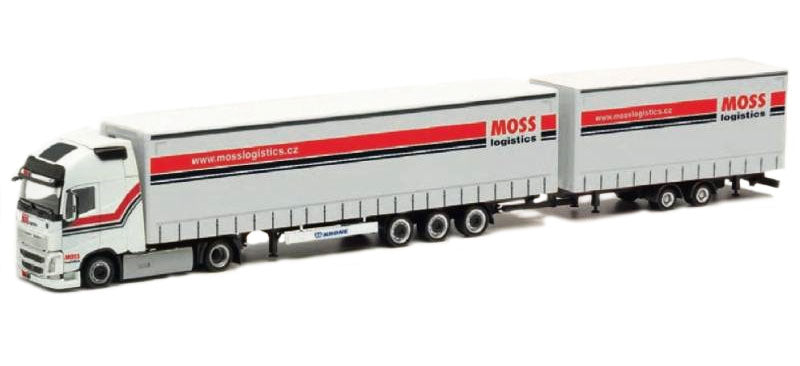 Herpa 311854 1/87 Scale Moss Logistics - Volvo Fh Gl Road Train