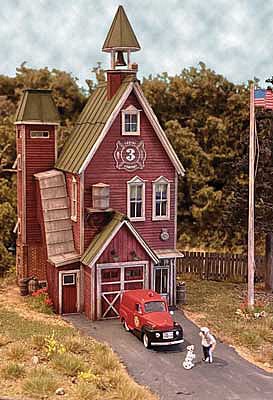 Bar Mills 612 HO Scale Smokey Hill Fire Company -- Laser-Cut Wood Kit