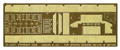 Cannon & Company 2037 HO Scale Safety Tread & Step Kit (Photo-Etched Brass) -- For 2009 Athearn SW1500 & SW1000 w/Side Handrails