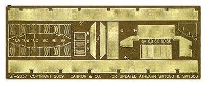 Cannon & Company 2037 HO Scale Safety Tread & Step Kit (Photo-Etched Brass) -- For 2009 Athearn SW1500 & SW1000 w/Side Handrails