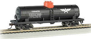 Bachmann 17802 HO Scale 40' Single-Dome Tank Car - Ready to Run - Silver Series(R) -- Tidewater Oil 1365 (black, white, red)