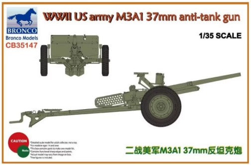 Bronco Models 35147 1/35 WWII US Army M3A1 37mm Anti-Tank Gun