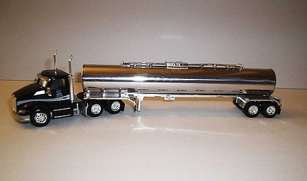 Trucks 'N Stuff TNS050 HO Scale Kenworth T680 Day-Cab Tractor with Chemical Tank Trailer - Assembled -- Love's-Gemini (black, chrome)