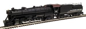 Con-Cor 1003807 N Scale Steam S-2 4-8-4 "Northern" w/Tender Powered -- Baltimore & Ohio Cab #1 (black w/white lettering)