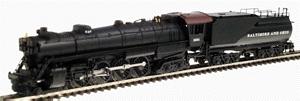 Con-Cor 1003808 N Scale Steam S-2 4-8-4 "Northern" w/Tender Powered -- Baltimore & Ohio Cab #2 (black w/white lettering)