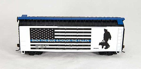 Con-Cor 1006062 HO Scale 40' Plug-Door Boxcar - Ready to Run -- Police First Responder Commemorative