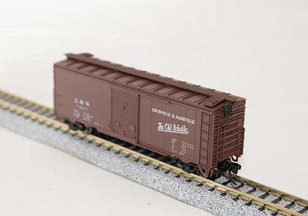 Con-Cor 1014006 N Scale 40' Steel Boxcar - Ready to Run -- Louisville & Nashville (Boxcar Red, Progress Logo)