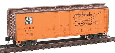 Con-Cor 1014035 N Scale 40' Steel Plug-Door Reefer - Ready to Run -- Santa Fe