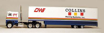 Con-Cor 1021 HO Scale 40' Trailer -- Collins w/Freightliner Tractor