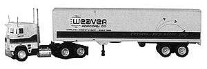 Con-Cor 1022 HO Scale Semi w/40' Trailer -- Weaver Popcorn w/Freightliner