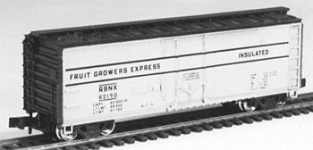 Con-Cor 105102 N Scale 40' Plug-Door Steel Reefer -- Fruit Growers Express