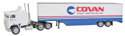 Con-Cor 1076 HO Scale Semi Truck w/48' Trailer -- Covan Tractor Trailer