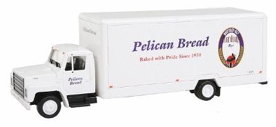 Con-Cor 1090 HO Scale 28' Van Truck -- Pelican Bread