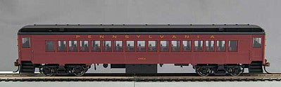Con-Cor 1094091 HO Scale MP-54 Heavyweight Coach - Ready to Run -- Pennsylvania Railroad 399 (Tuscan, black, futura Lettering)