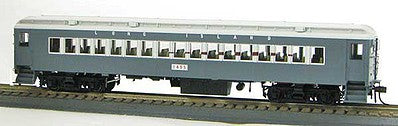 Con-Cor 1094101 HO Scale MP-54 Heavyweight Coach - Ready to Run -- Long Island 145 (Tichy Gray, white)